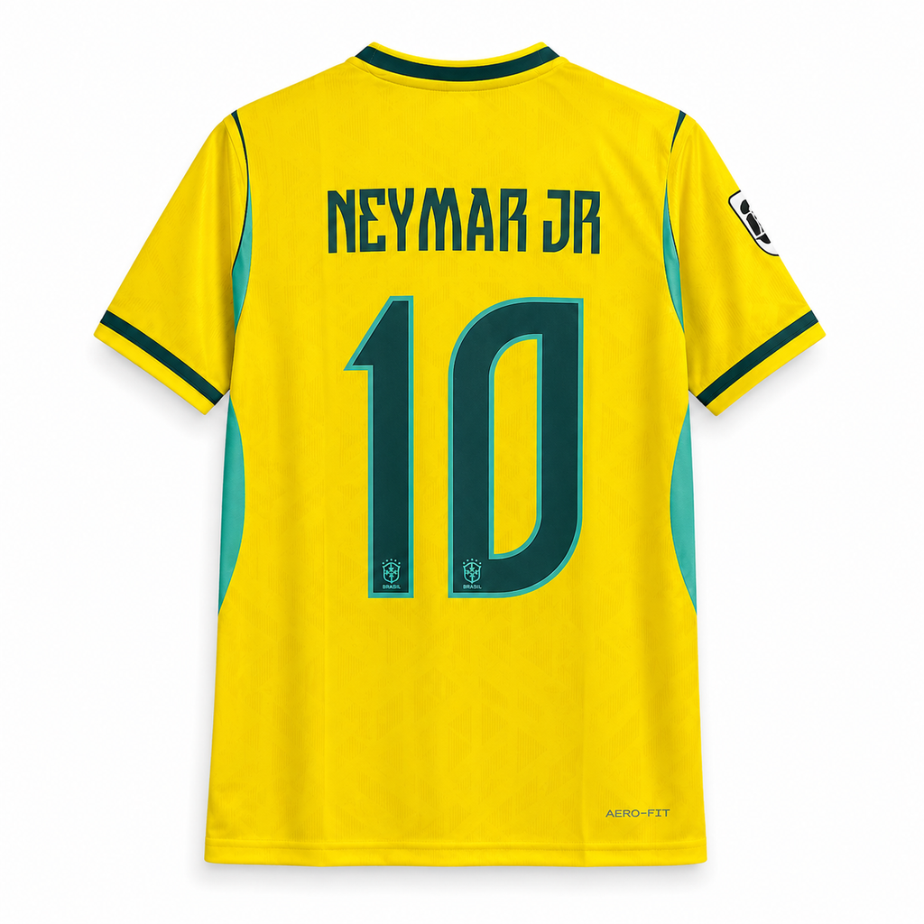 Neymar-10 Brazil 2026 World Cup Half Sleeve Home  Jersey
