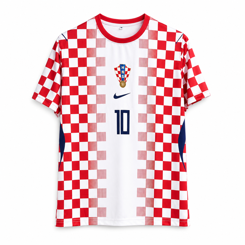 Modric-10 Croatia 2024 Home Half Sleeve Jersey