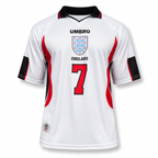 Beckham-07 England 1998 Home Half Sleeve Embroidery Jersey