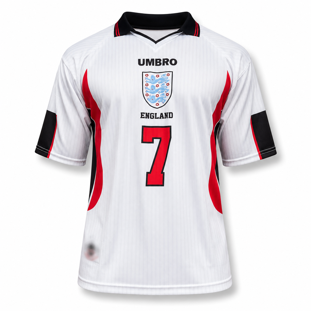 Beckham-07 England 1998 Home Half Sleeve Embroidery Jersey