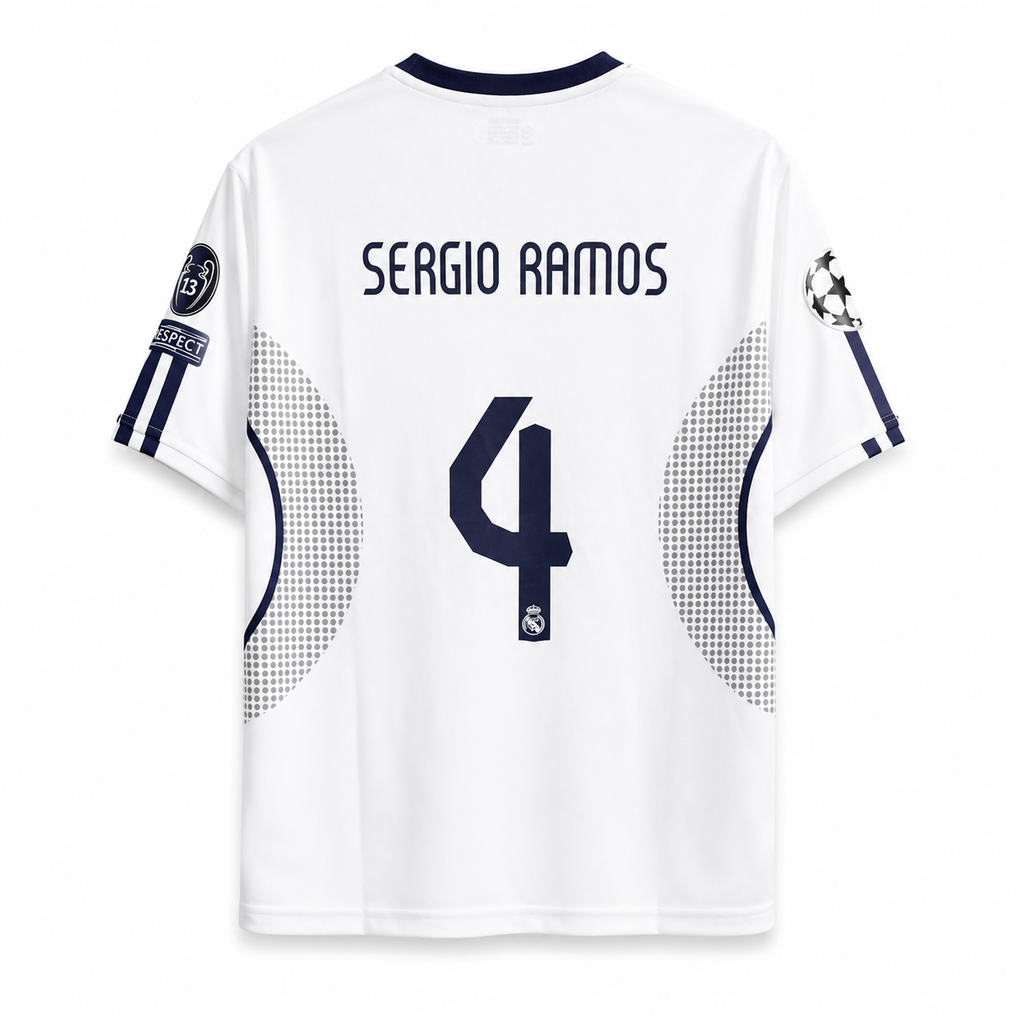 Ramos-04 Real Madrid 2007/08 Retro Five Sleeve Jersey