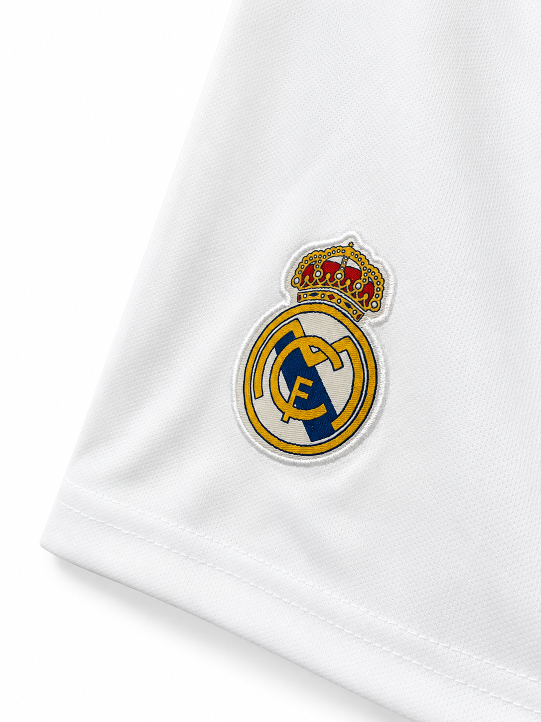 Real Madrid White Football Shorts Embroidery