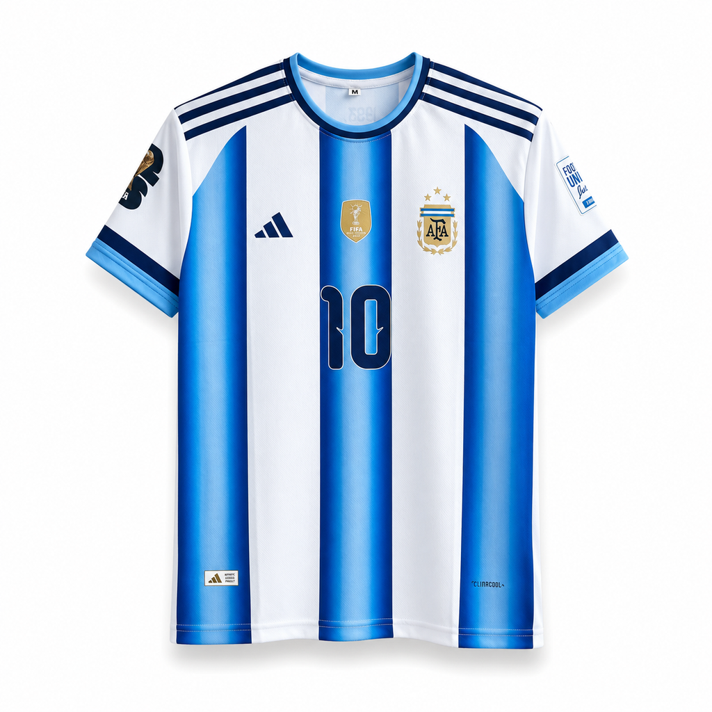 Messi-10 Argentina 2026 Home Half Sleeve Jersey