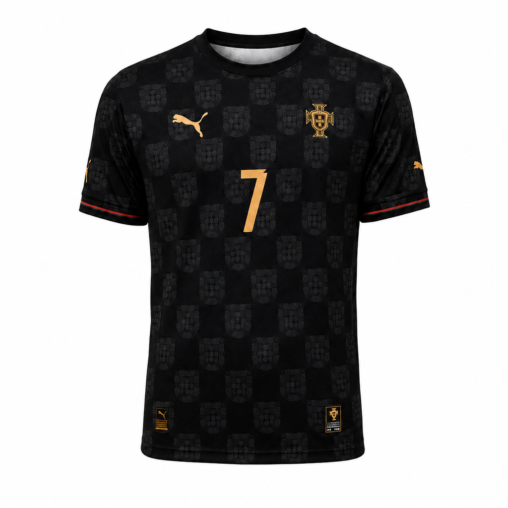 Ronaldo-7 Portugal Away Black Jersey 2026World cup
