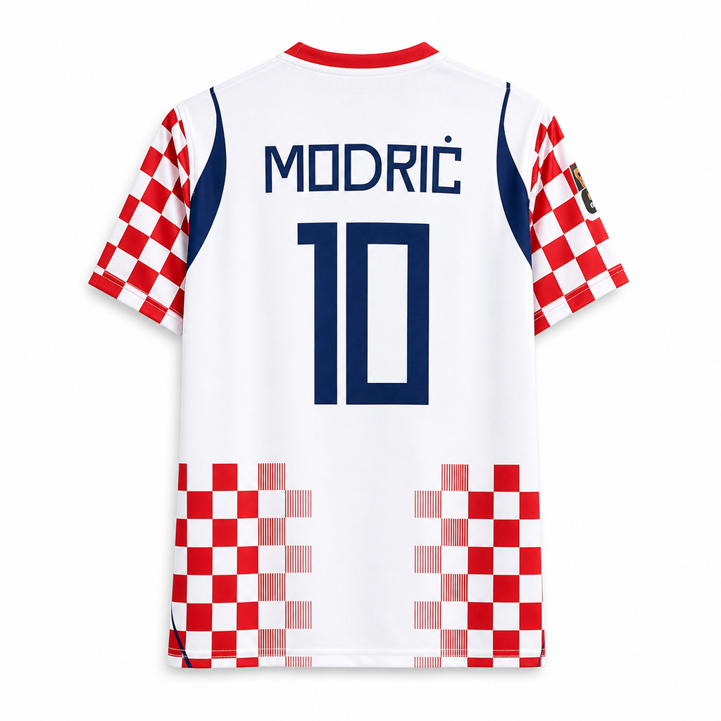 Modric-10 Croatia 2024 Home Half Sleeve Jersey