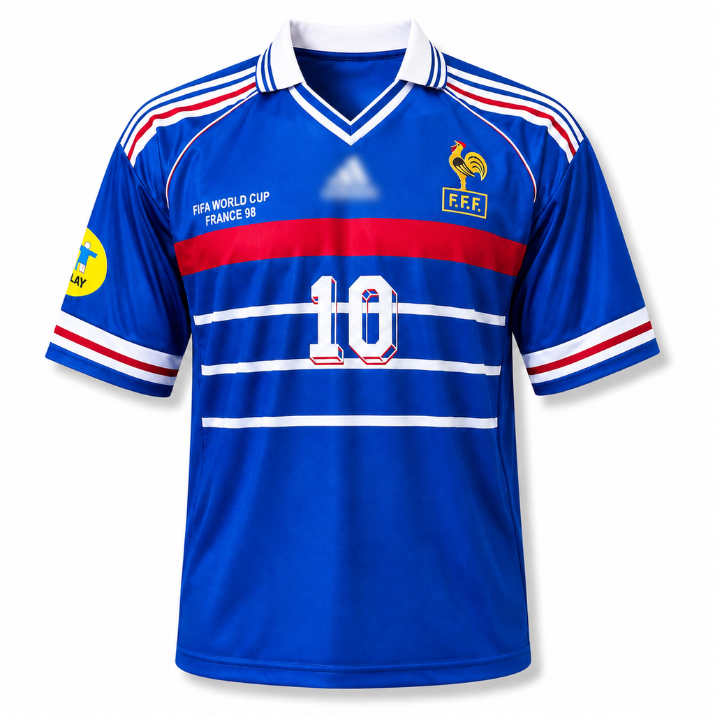 Zidane-10 France 1996/97 five sleeve with collar