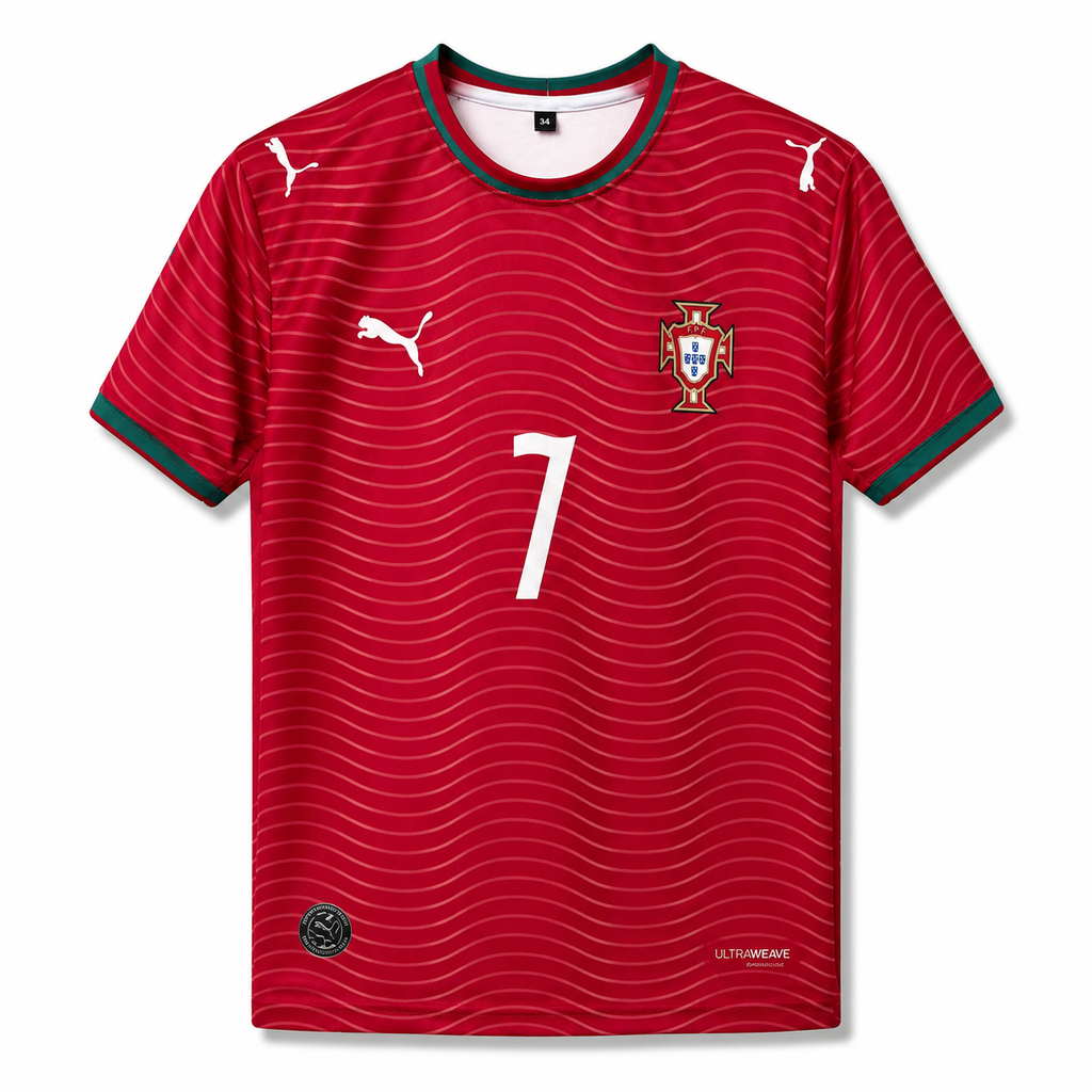Ronaldo-7 Portugal 2026 World Cup Home Jersey Half sleeve