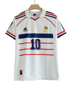 Zidane France 1998 Away Half Sleeve Embroidery Jersey