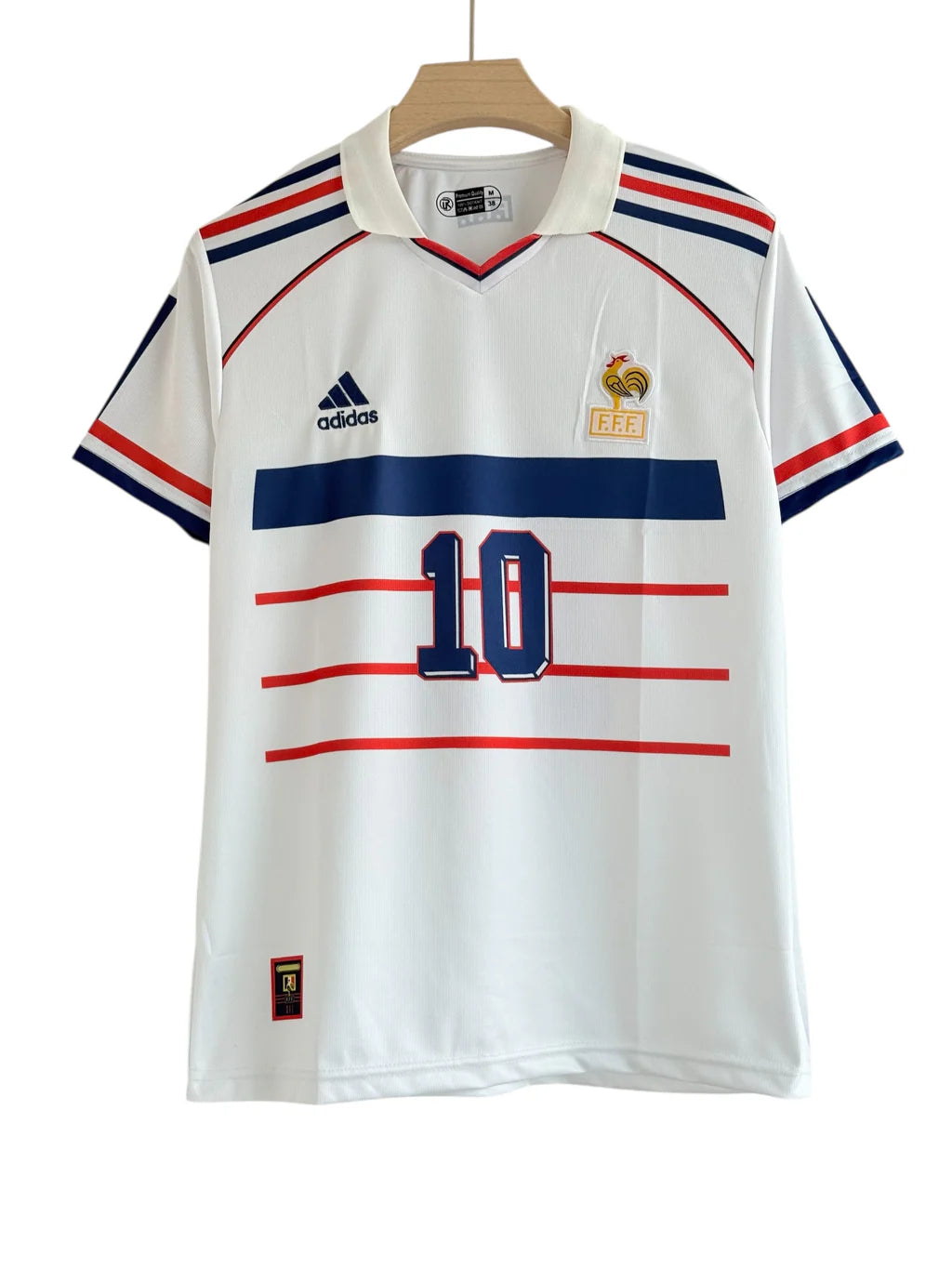 Zidane France 1998 Away Half Sleeve Embroidery Jersey