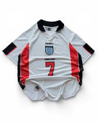 Beckham-07 England 1998 Home Half Sleeve Embroidery Jersey