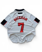 Beckham-07 England 1998 Home Half Sleeve Embroidery Jersey